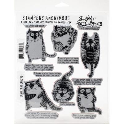 Stampers Anonymous Tim Holtz Cling Stamps - Snarky Cat